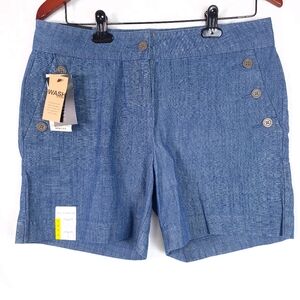 The Limited Tailored Chambray Shorts Blue NWT 8